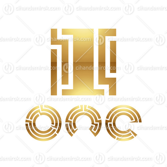 Golden Symbol for Number 1 on a White Background - Icon 6