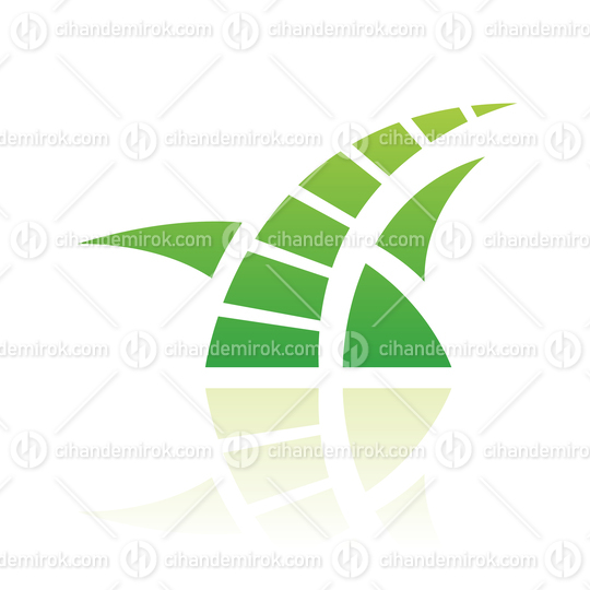 Green Abstract Grass Like Logo Icon