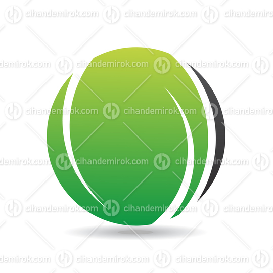 Green and Black Abstract Spiky Circle Logo Icon