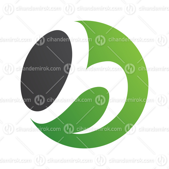 Green and Black Circle Shaped Letter H Icon