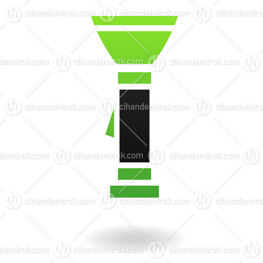 Green and Black Flashlight Icon