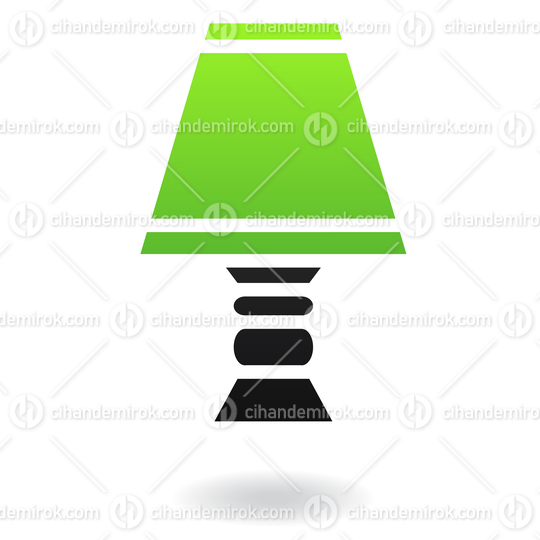 Green and Black Lampshade Icon