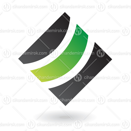 Green and Black Sea Waves Logo Icon