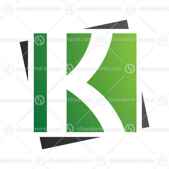 Green and Black Square Letter K Icon