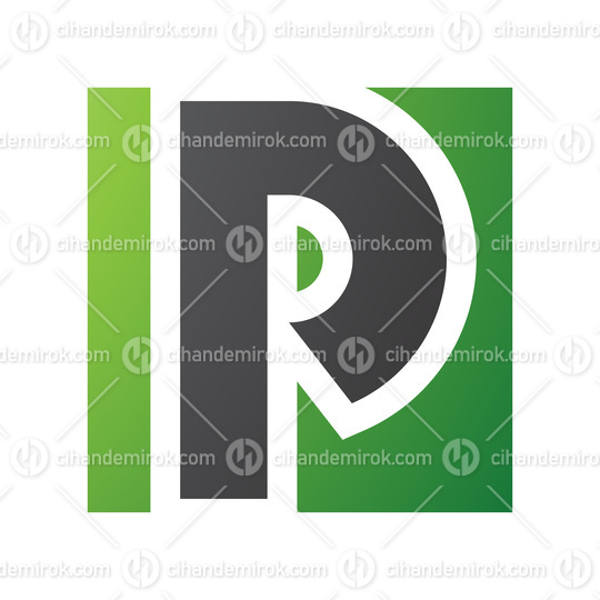 Green and Black Square Letter P Icon