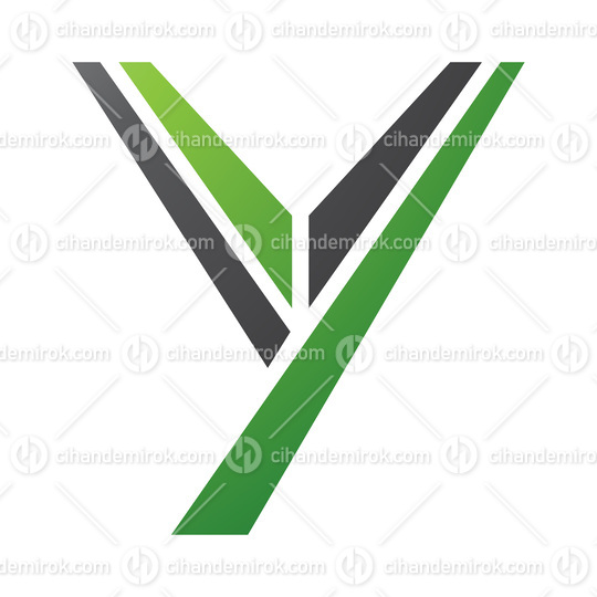 Green and Black Uppercase Letter Y Icon