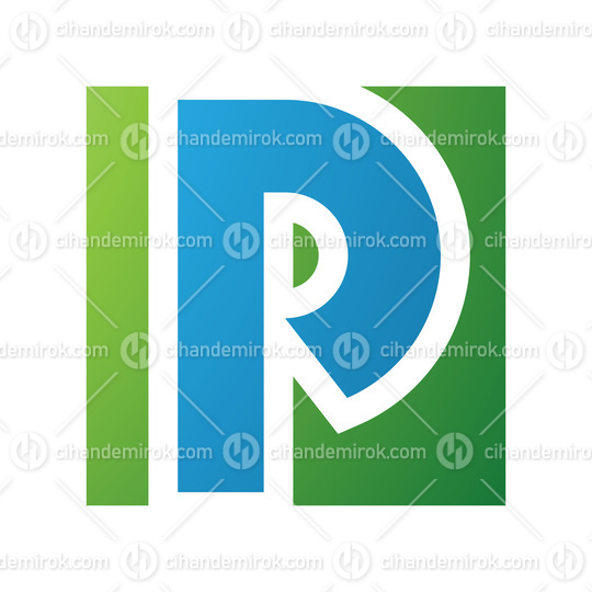 Green and Blue Square Letter P Icon