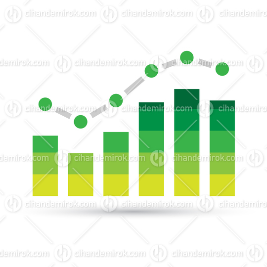 Green Bars Forming a Rising Stats Graph with a Shadow