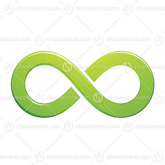 Green Embossed Infinity Symbol