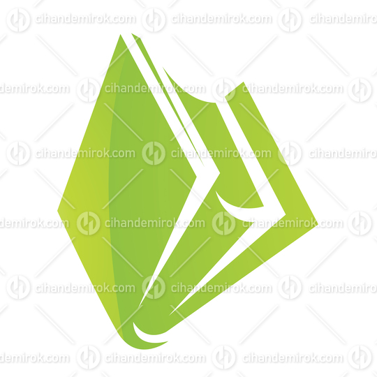 Green Glossy Simplistic Book Icon