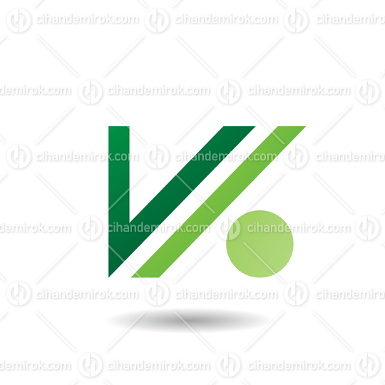 Green Letters V and A with a Dot Icon