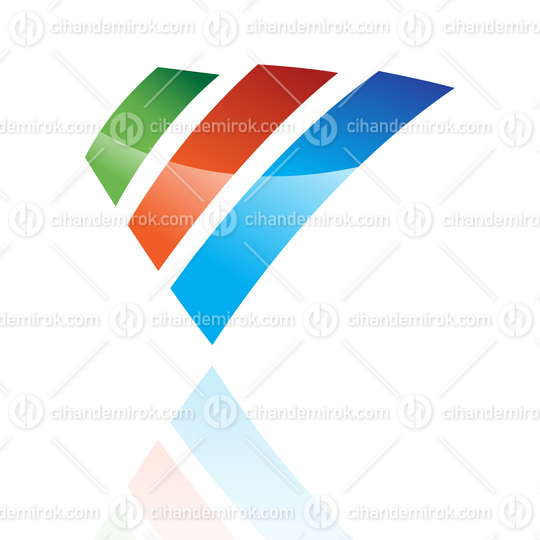 Green Red and Blue Abstract Bars Logo Icon
