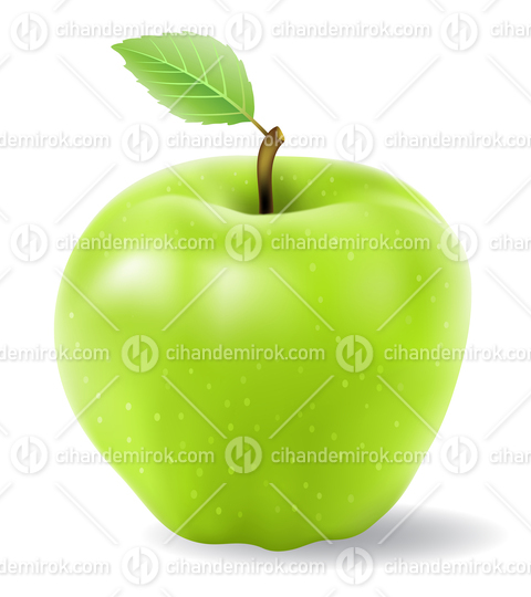 Green Shiny Apple Gradient Mesh Icon