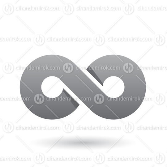 Grey Thick Infinity Symbol Vector Illustration