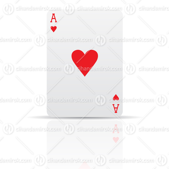 Hearts Suit on an Ace Playing Card