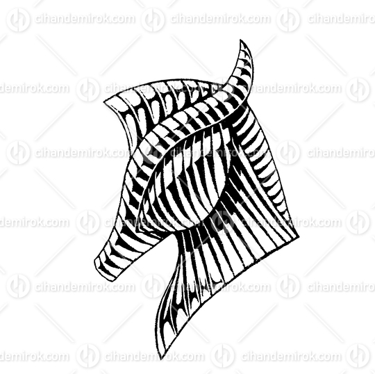 Horse Head, Scratchboard Engraved Vector