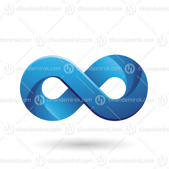 Infinity Symbol with Blue Color Tints Vector Illustration