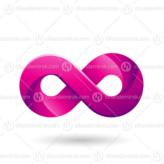 Infinity Symbol with Magenta Color Tints Vector Illustration