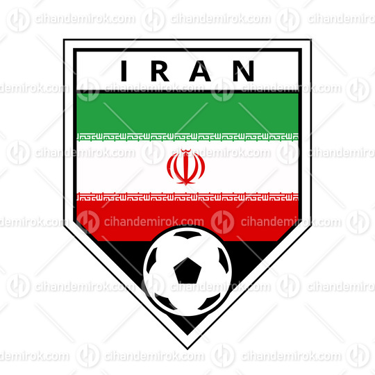 Iran Angled Team Badge for Football Tournament