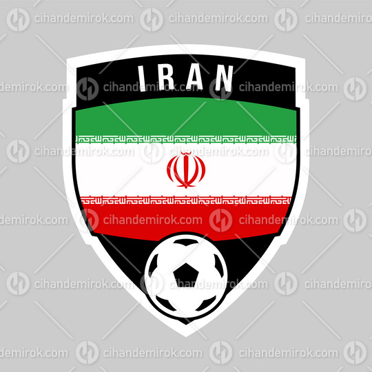 Iran Shield Team Badge for Football Tournament