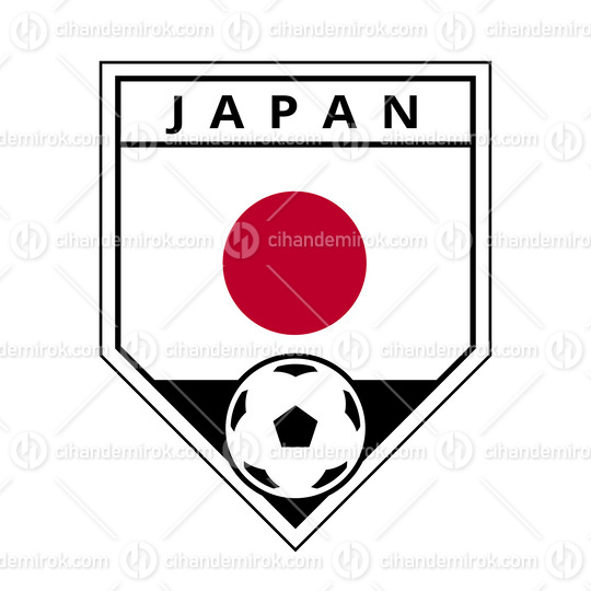 Japan Angled Team Badge for Football Tournament
