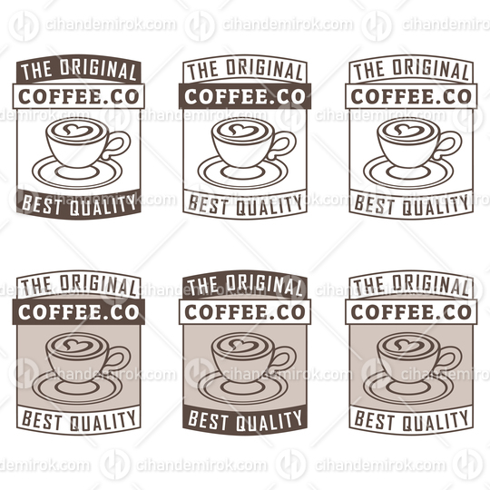 Line Art Coffee and Heart Icon with Text