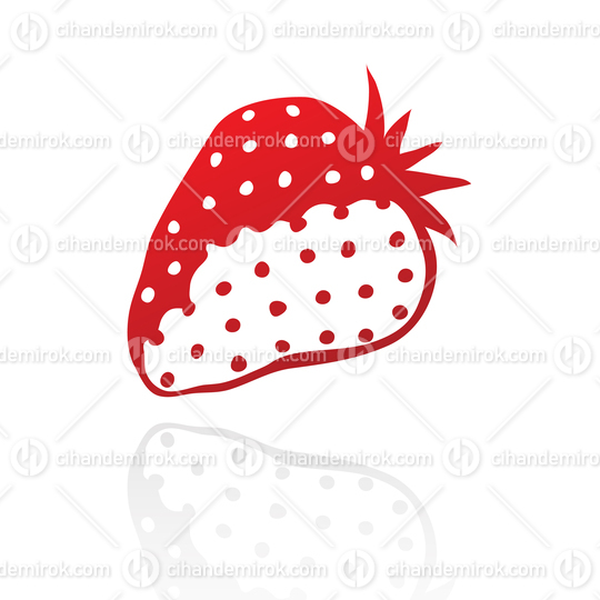 Line Art Red Strawberry Icon