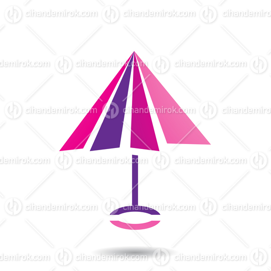 Magenta Abstract Simplistic Umbrella Icon