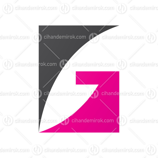 Magenta and Black Rectangular Letter G Icon