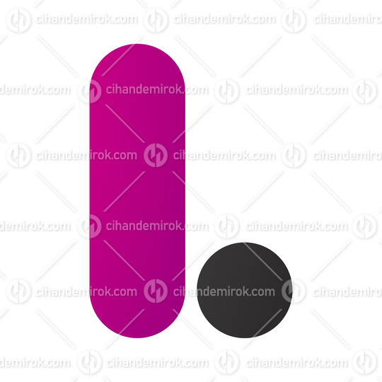 Magenta and Black Rounded Letter L Icon