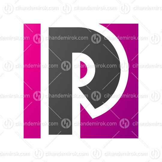 Magenta and Black Square Letter P Icon