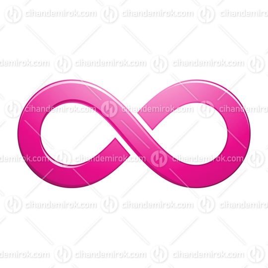 Magenta Embossed Infinity Symbol