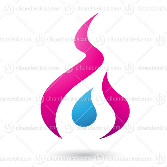 Magenta Letter A Shaped Fire Icon Vector Illustration