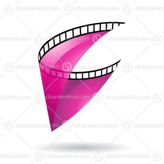 Magenta Transparent Film Strip Icon