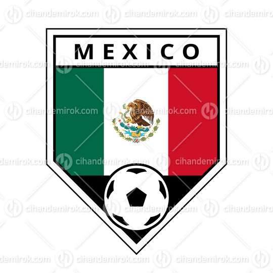 Mexico Angled Team Badge for Football Tournament
