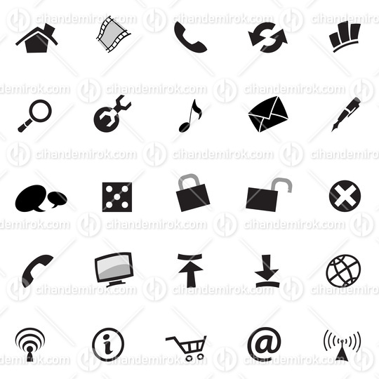 Minimalistic Black Web Icons