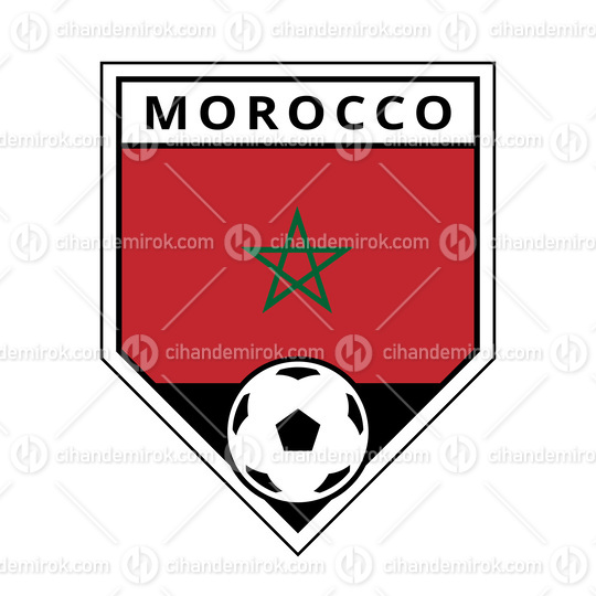 Morocco Angled Team Badge for Football Tournament