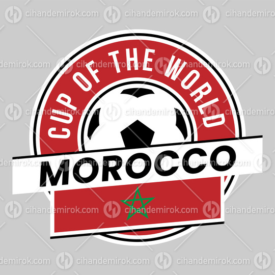 Morocco Team Badge for Football Tournament