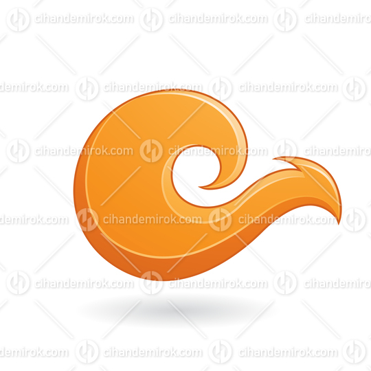 Orange Abstract Squirrel Icon