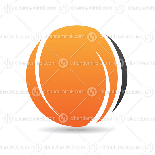 Orange and Black Abstract Spiky Circle Logo Icon