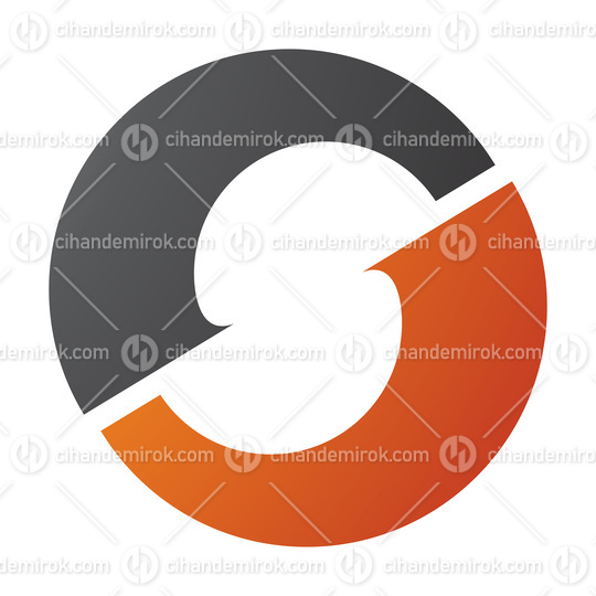 Orange and Black Letter O Icon with an S Shape in the Middle