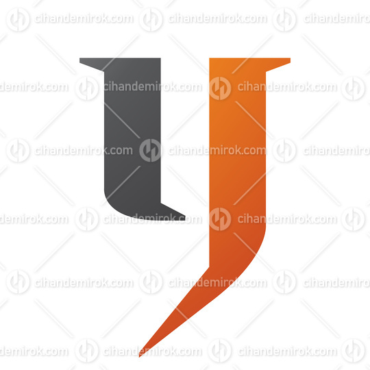Orange and Black Lowercase Letter Y Icon