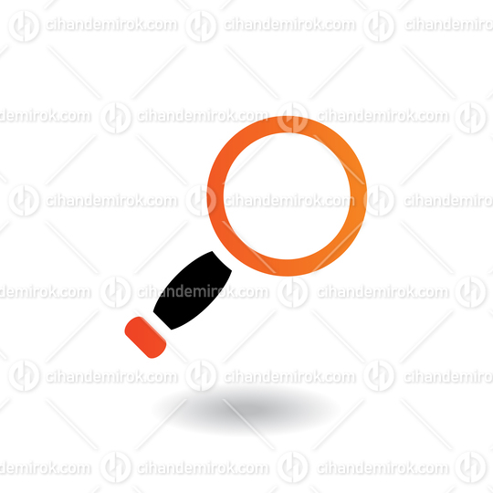 Orange and Black Magnifier Icon