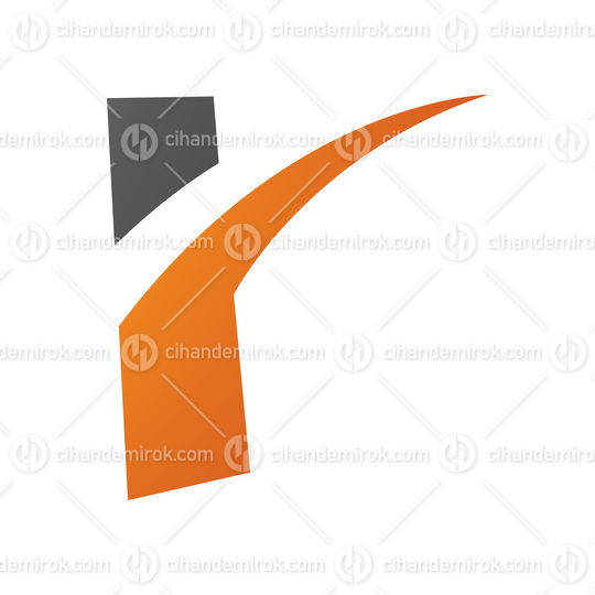Orange and Black Spiky Shaped Letter R Icon