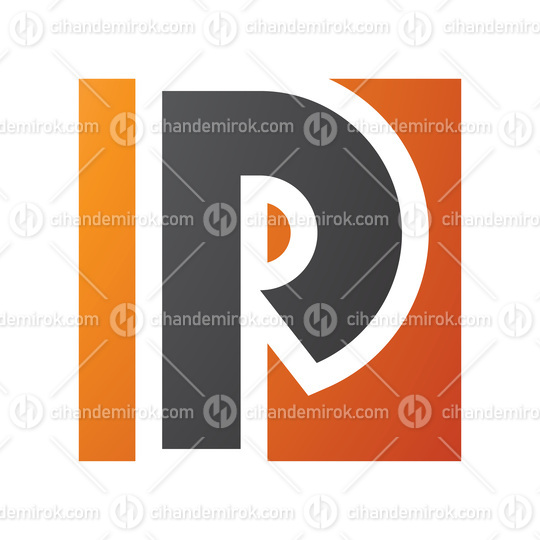 Orange and Black Square Letter P Icon