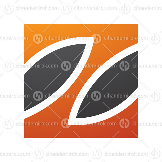 Orange and Black Square Shaped Letter Z Icon