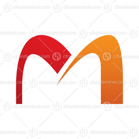 Orange and Red Arch Shaped Letter M Icon