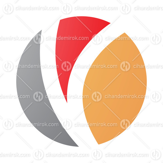 Orange and Red Letter O Icon with a V Shape