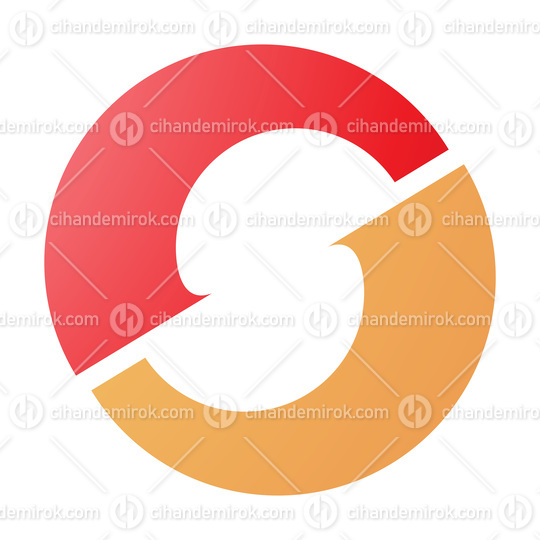 Orange and Red Letter O Icon with an S Shape in the Middle
