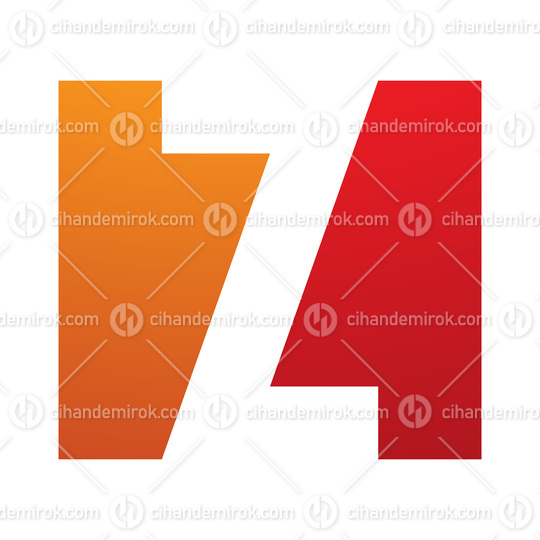 Orange and Red Rectangle Shaped Letter Z Icon